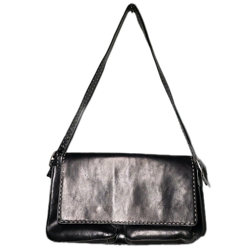 Vintage El‎ Portal Messanger Leather Bag Black